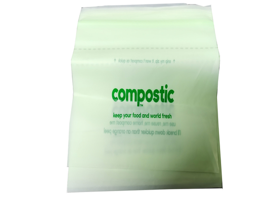 Compostable Ziploc Biodegradable Reseal Bags EN13432 Certified