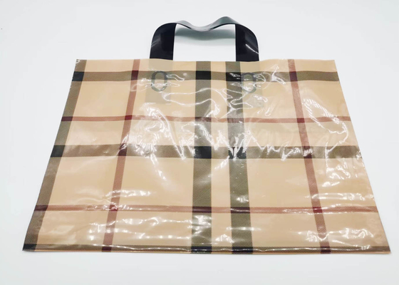 Handle Carrier  PE Reusable Shopping Bags Made From Recycled Materials