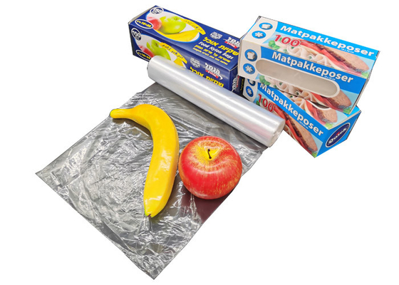 12.80 IN(W) x15.80 IN(L), Clear Food Grade Fruit and Vegetable Freezer Produced Rolls Banana Bags