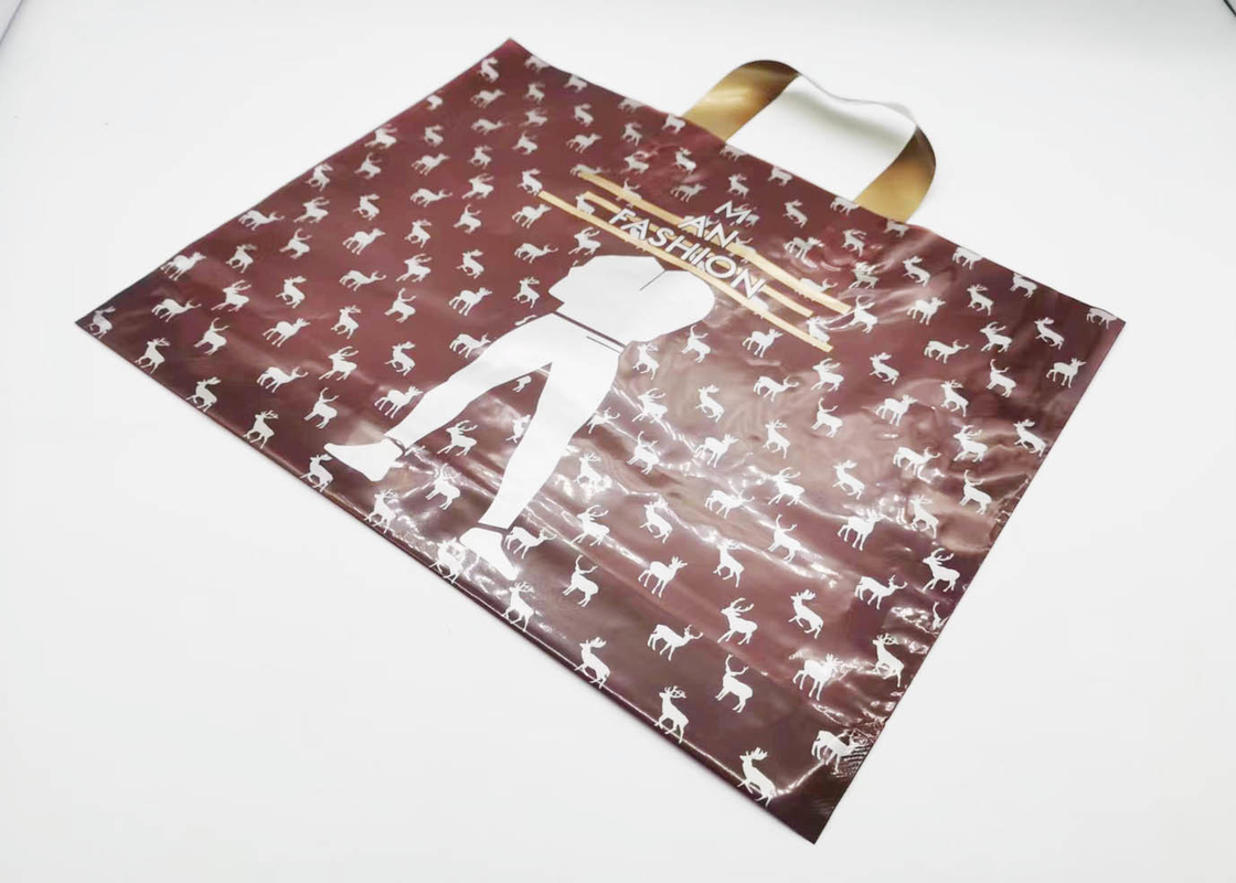Handle Carrier  PE Reusable Shopping Bags Made From Recycled Materials