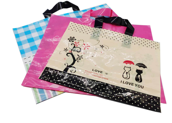 Gravure Soft Loop Handle Tas Belanja Reusable Terbuat Dari Plastik Daur Ulang